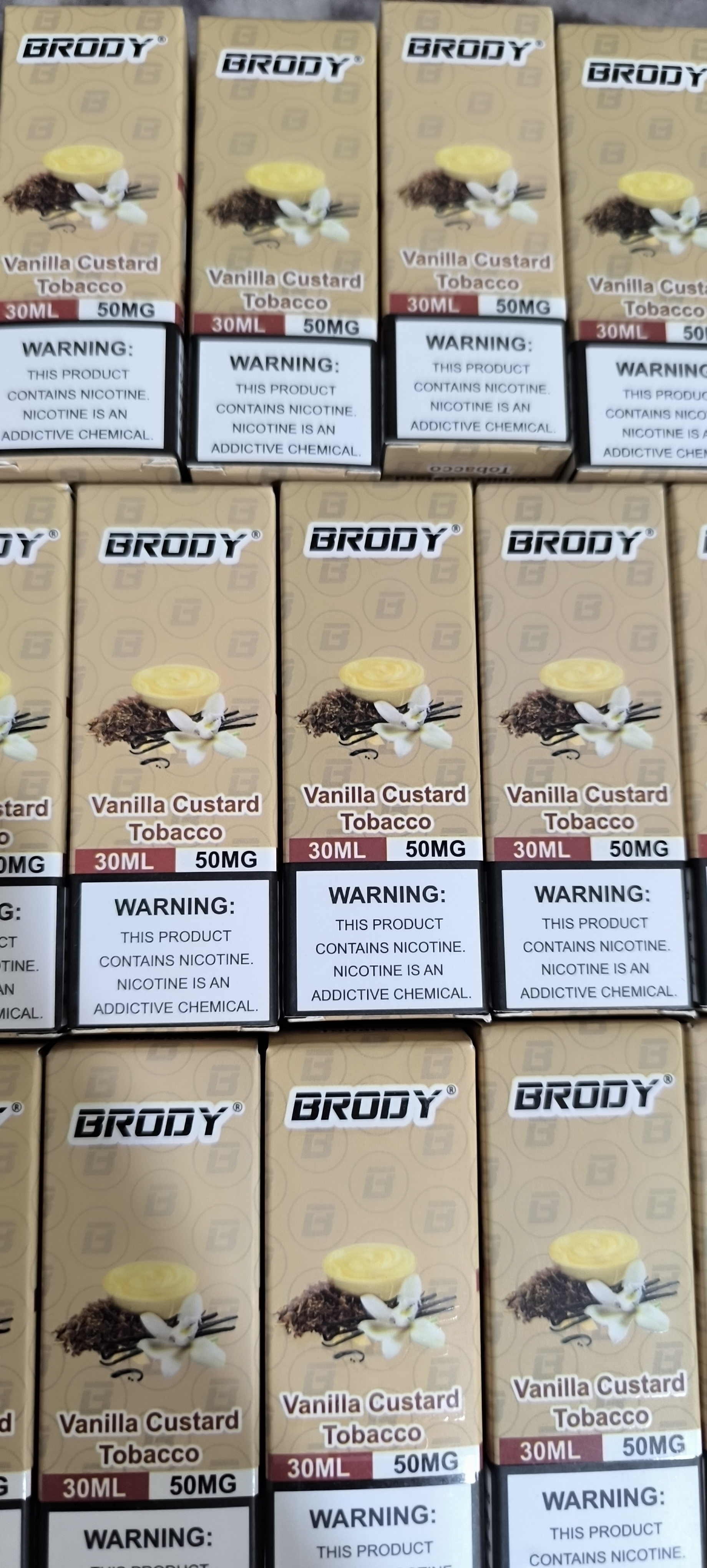 سالت 30میل نیکوتین 50برودی اصلی تنباکو وانیل کاستارد